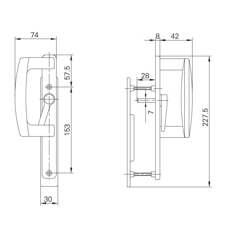 Image: D-Handle for Sliding Door MSZ002625046.2L/R Picture 2