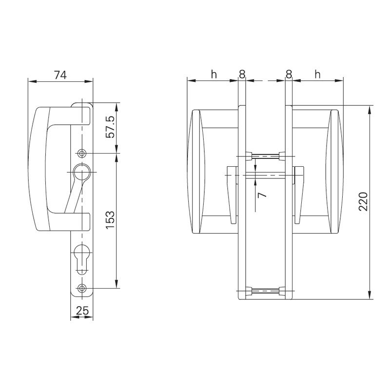 Image: D-Handle for Sliding Door-MSZ922625L/R Picture 2