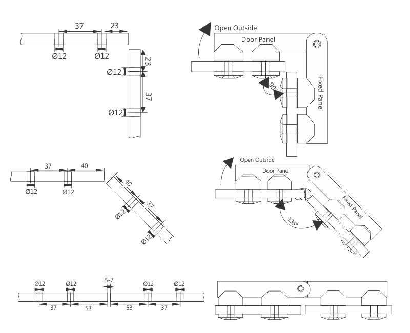 Image: d039f-enox-rod-type-shower-hinges-cutout-esh-1102.jpg