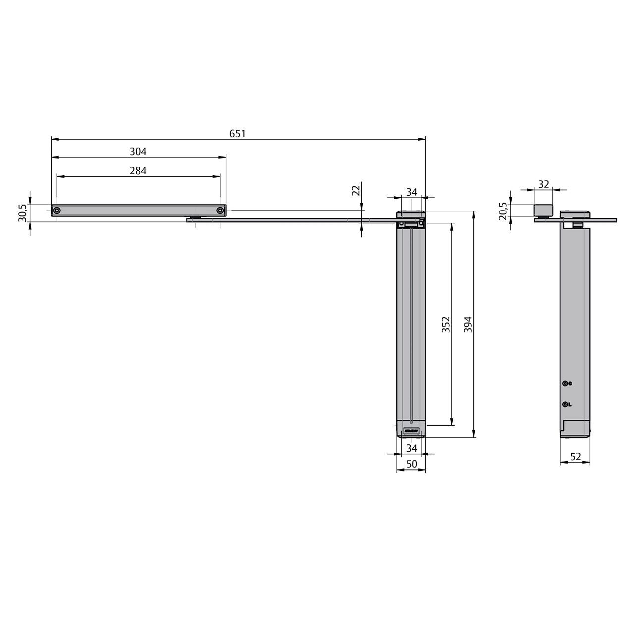 Image: DC630G Dimensioni