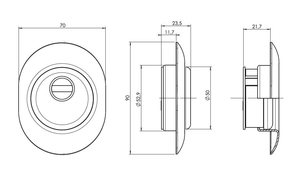 Image: DEFENDO® Plus per serrature CE - Disegno tecnico