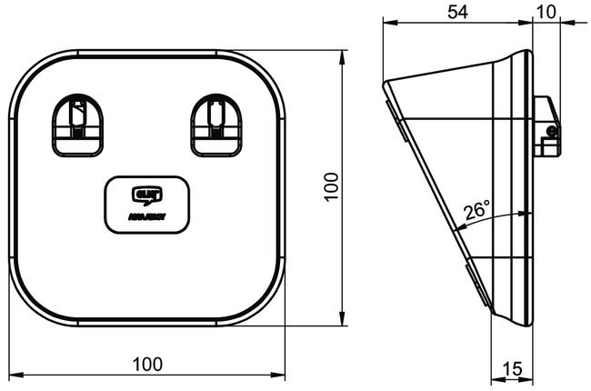 Desk programming device set +CLIQ CP04 technical drawing
