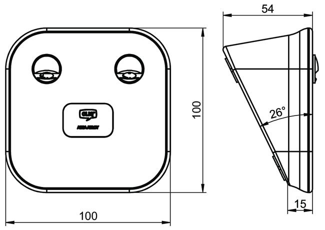Desk programming device set VERSO®CLIQ VP04 technical drawing