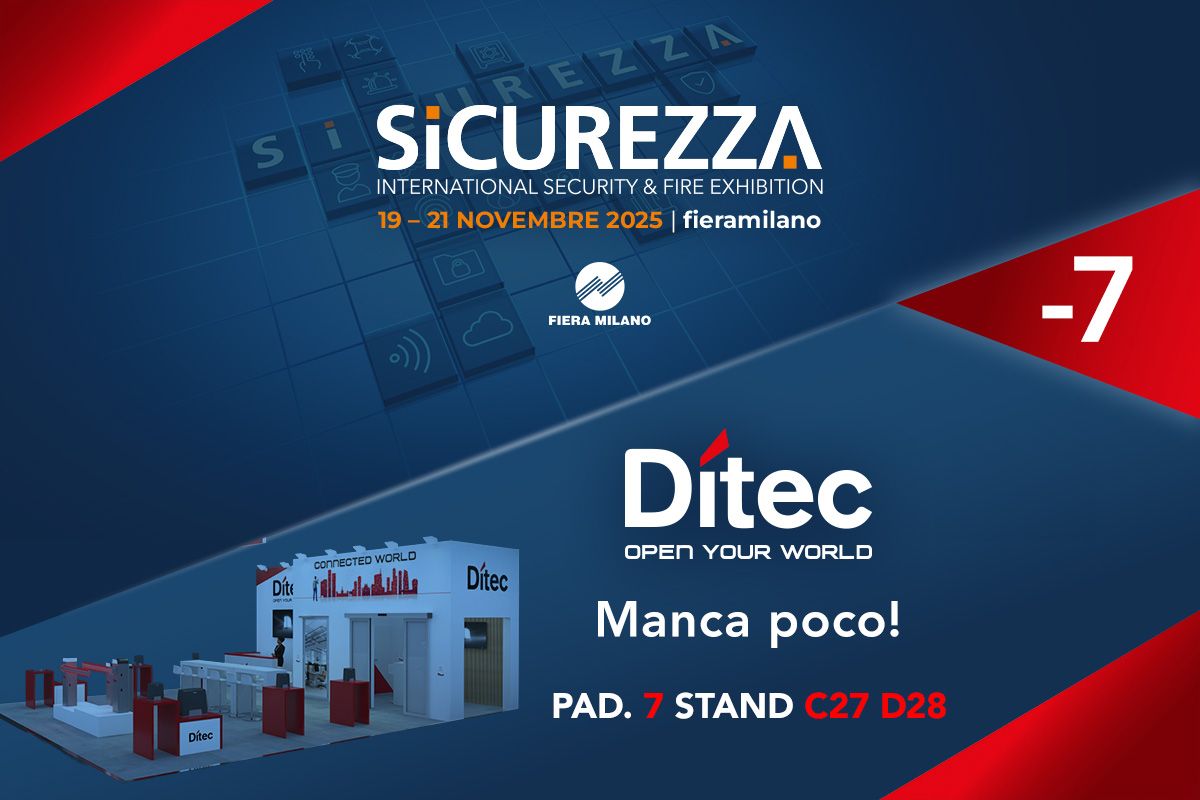 La Fiera Sicurezza di Milano sta per aprire le sue porte. Quest’anno lo stand Ditec avrà un design moderno e accattivante, come nel nostro stile