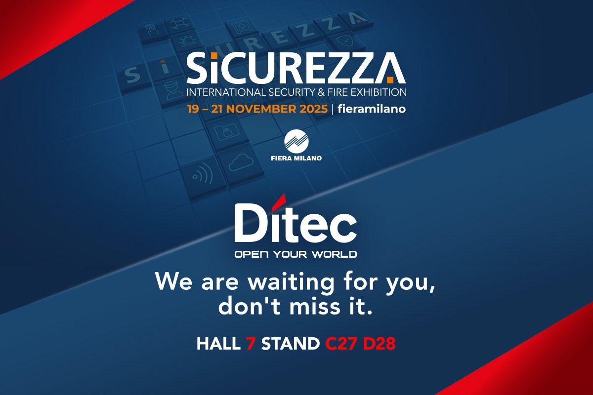 A Ditec estará presente na feira Sicurezza 2025!