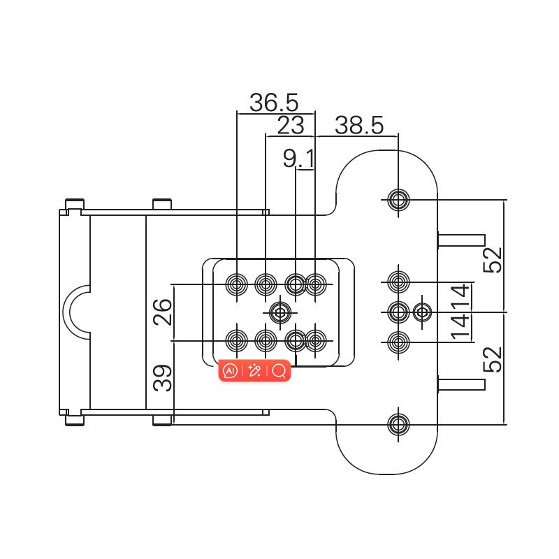 Door Hinge fixture KM10560 Picture 2