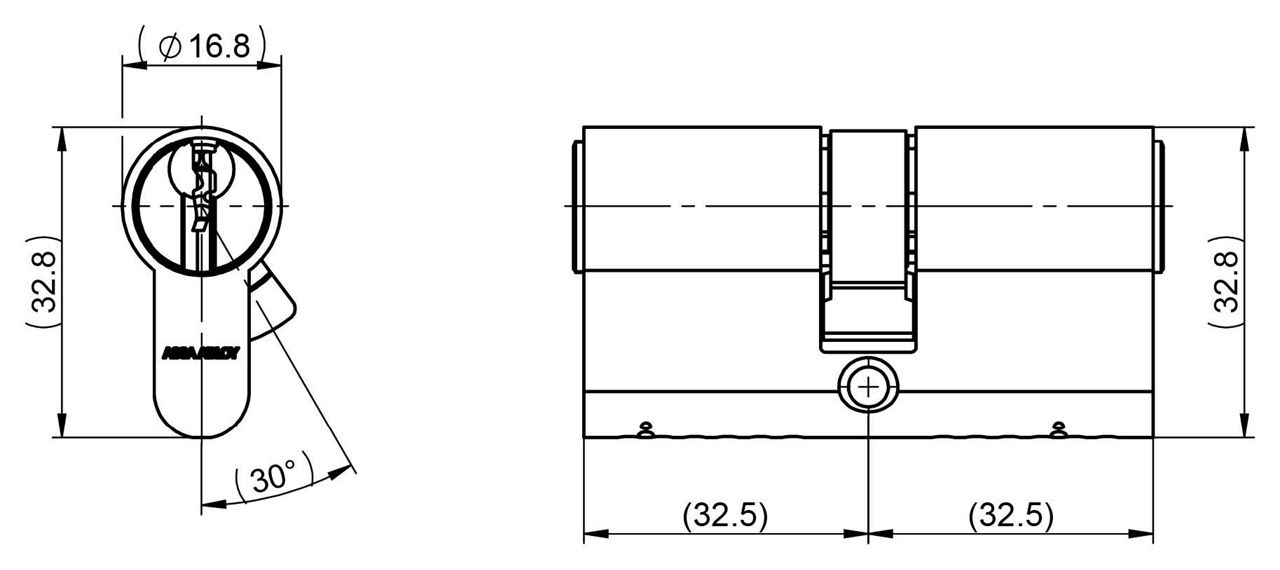 Image: Mzansi CYS00 Double Euro Cylinder_Technical