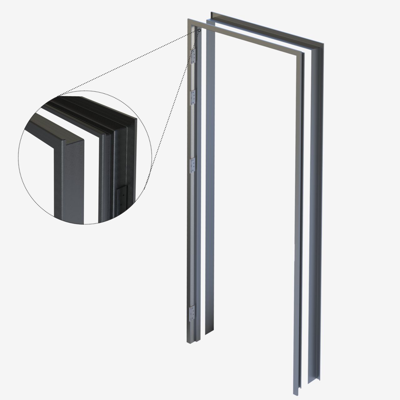 Image: Split Double Rebate Architectural BW Door Frame Details