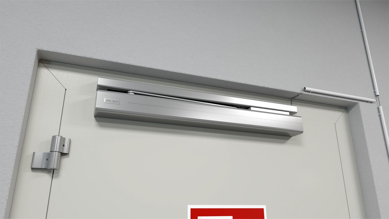 Veiligheidsdeurdranger DC700FT op nooddeur