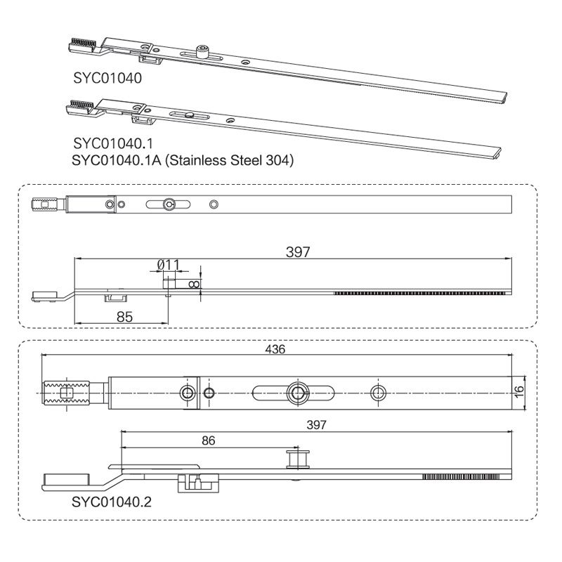Image: Extension Bar- SYC01040.1/SYC01040/SYC01040.1A/SYC01040.2/ SYC01785/SYC01104 Picture 2