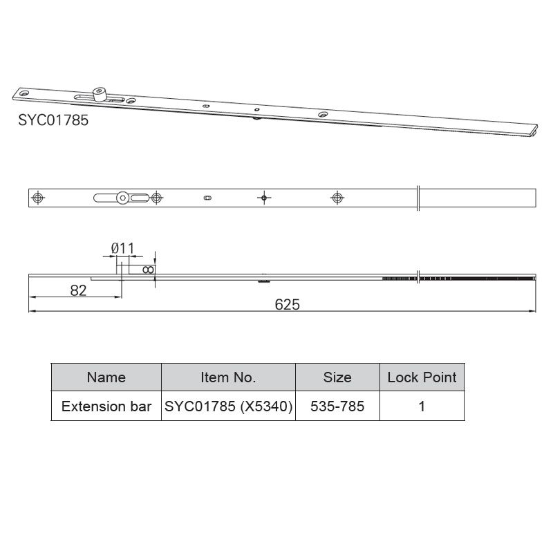 Image: Extension Bar- SYC01040.1/SYC01040/SYC01040.1A/SYC01040.2/ SYC01785/SYC01104 Picture 4