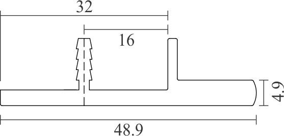 Image: Enox Aluminium Edge Profile EAPS-141 – edge profile with integrated handle, ALU/SS/RAW finish