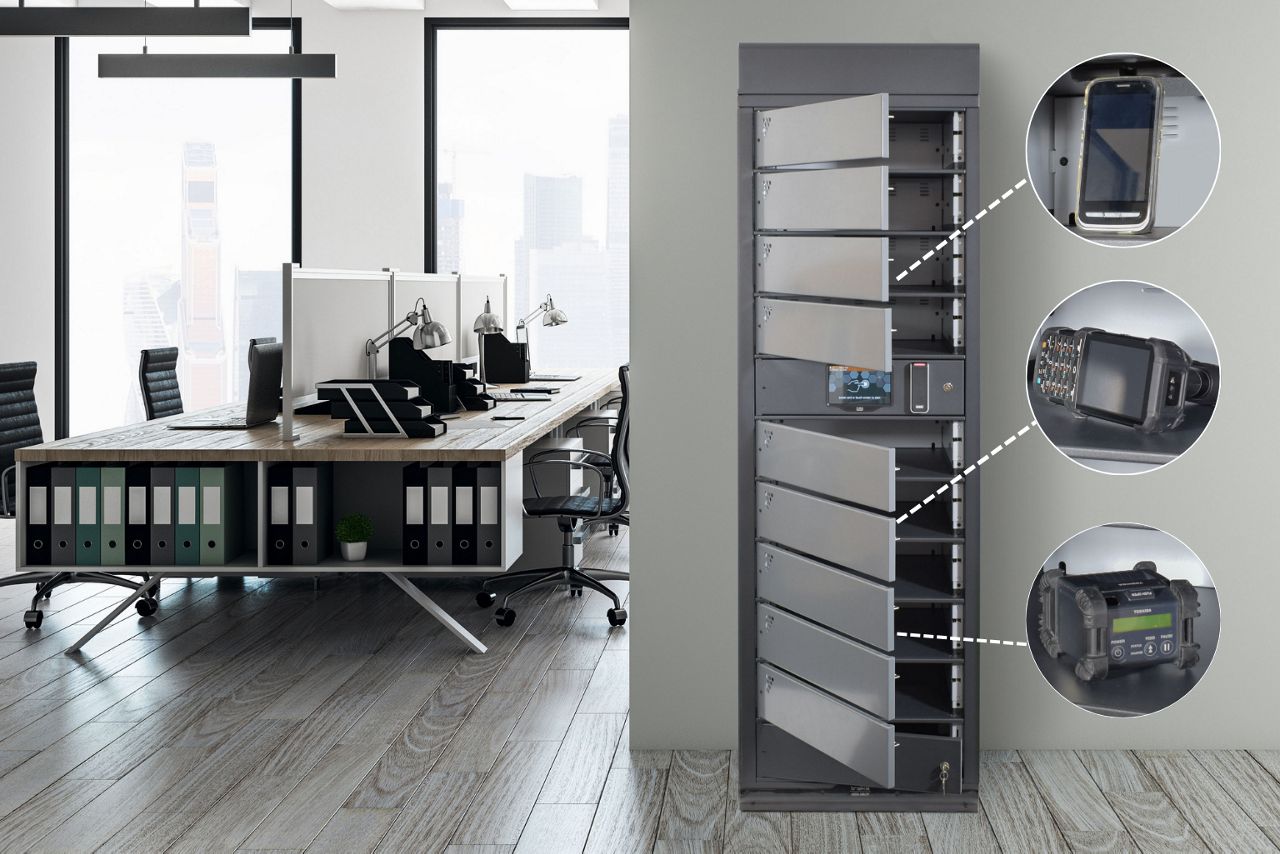 Traka intelligent lockers for security business with RFID technology 