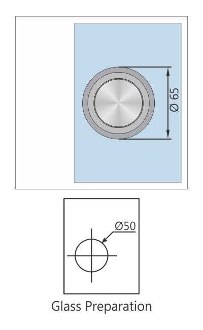 Image: Enox Glass Sliding Door Handle EHSL-004 – stainless steel for 10-12 mm glass