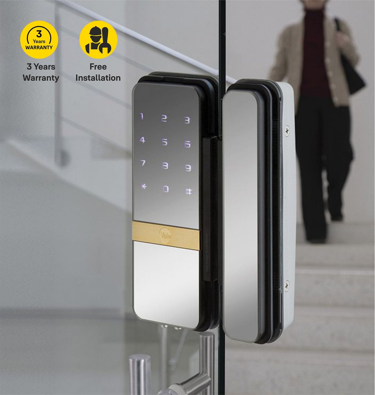 Image: fe683-ydg313glsmartlockforglassdoorsmirrorfinish.jpg