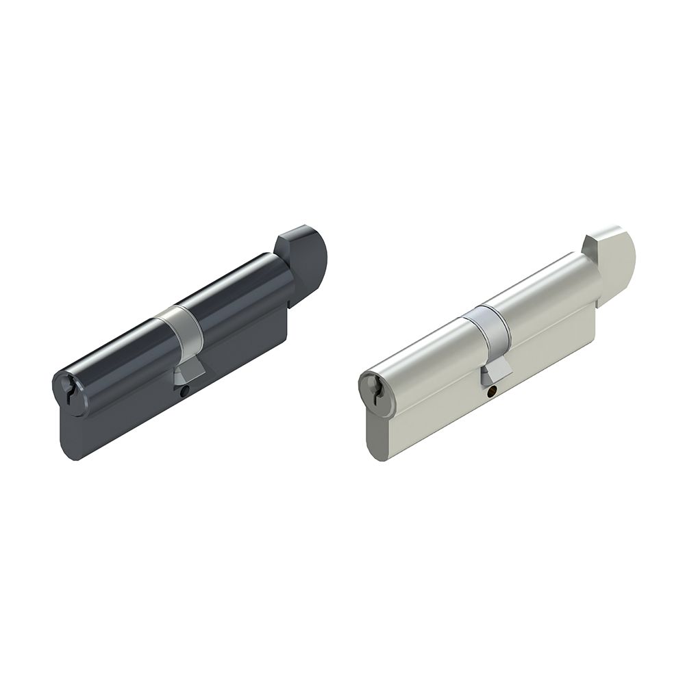 Full Euro profile cylinders black & brushed nickel