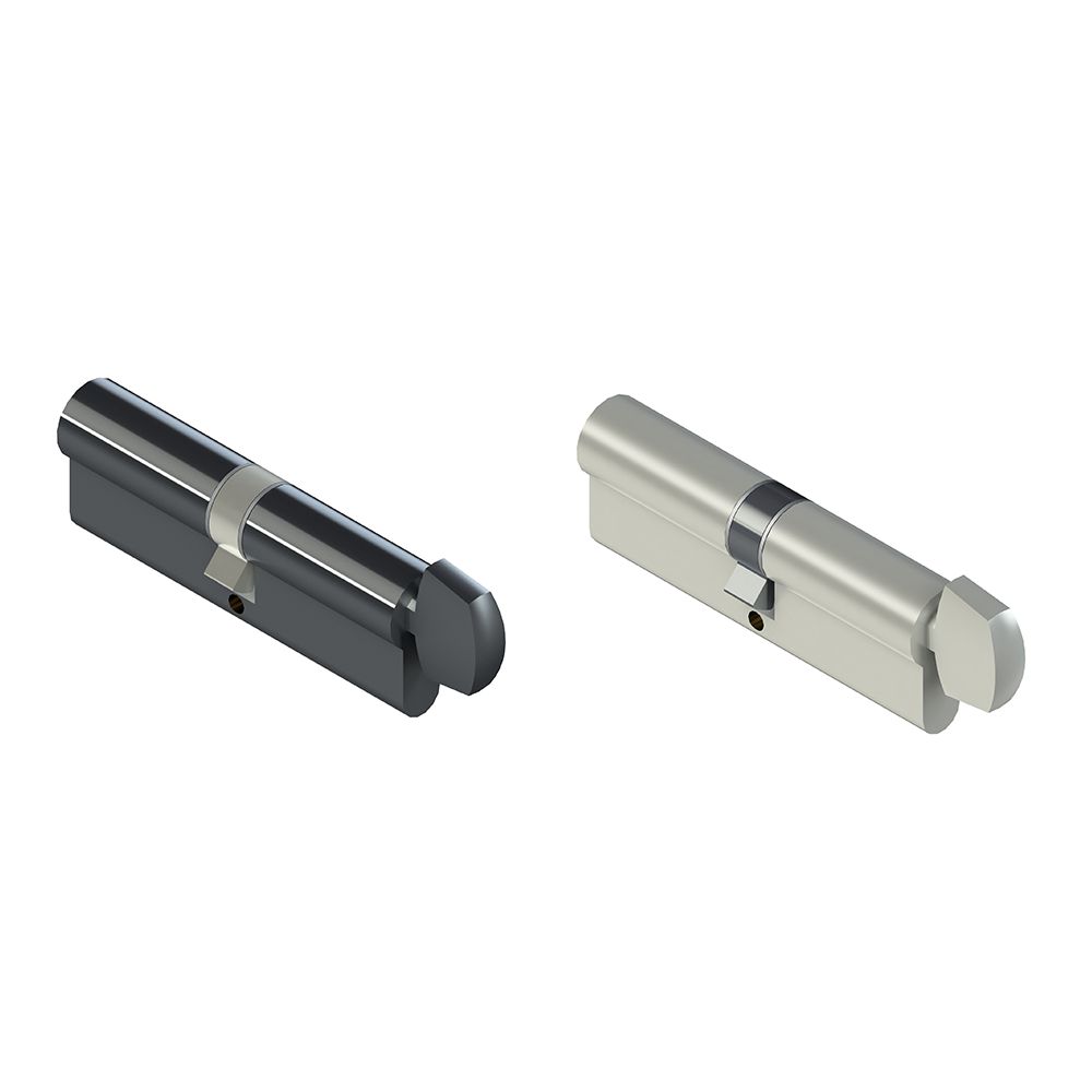 Full Euro profile cylinders black & brushed nickel