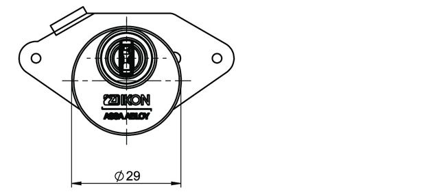 Furniture lock CLIQ® Go N577,AUS=3,SERVICE=CLIQGo technical drawing