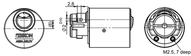Image: Furniture lock VERSO®CLIQ V577,AUS=1 technical drawing