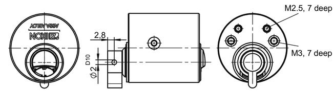 Image: Furniture lock VERSO®CLIQ V577,AUS=4 technical drawing