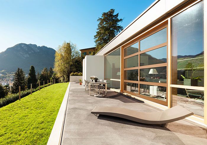 Vista Copper Clear Garage Door