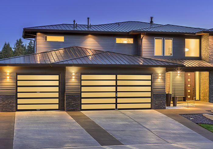 Horizon Dark Bronze Frost Garage Door