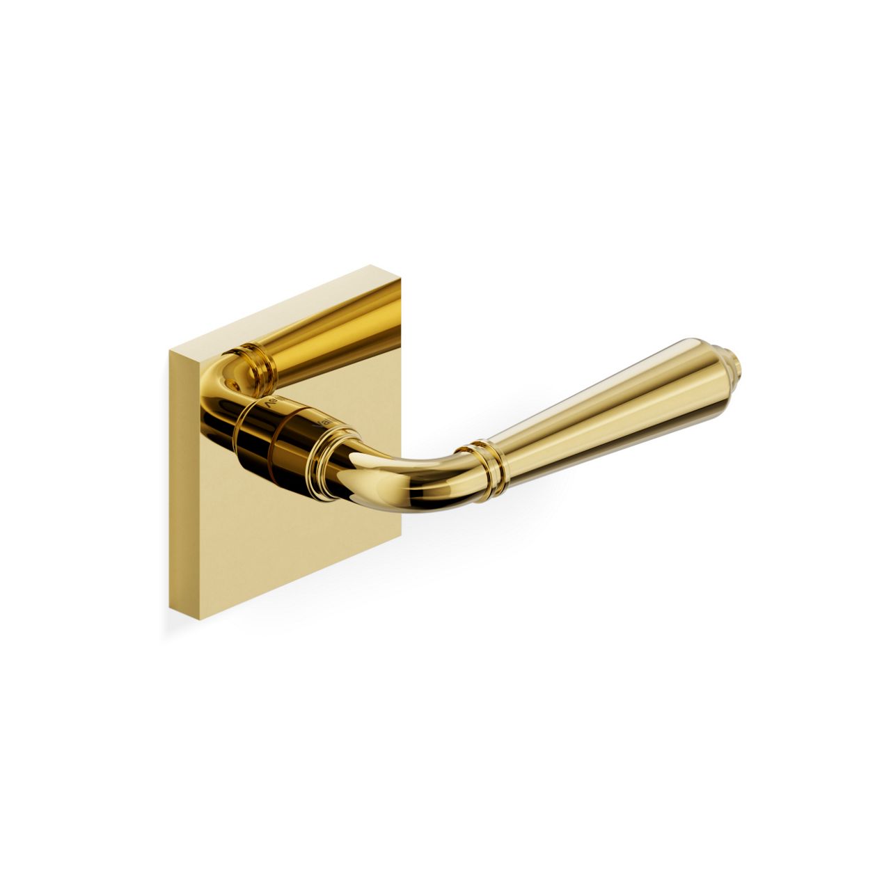 H 1037 Teseo Polished brass square rosette