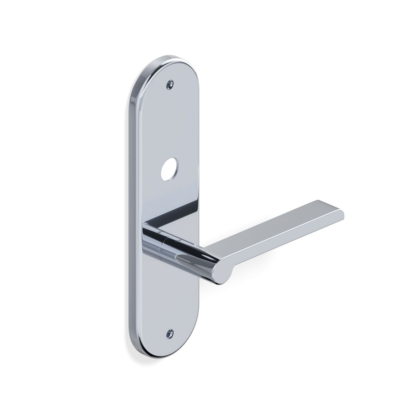 H 1054 W.W. Polished chrome oval plate
