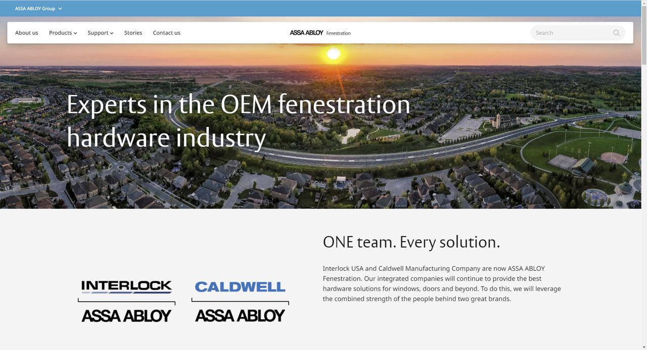 ASSA ABLOY Fenstration home page