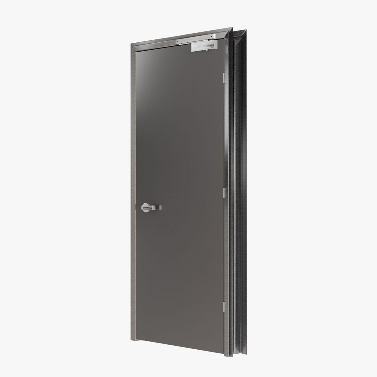 Metal clad hygienic hospital door