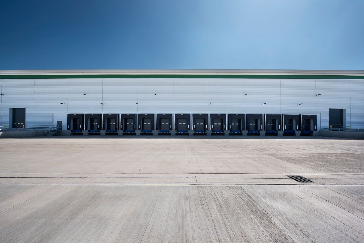 Loading bays at a distribution center