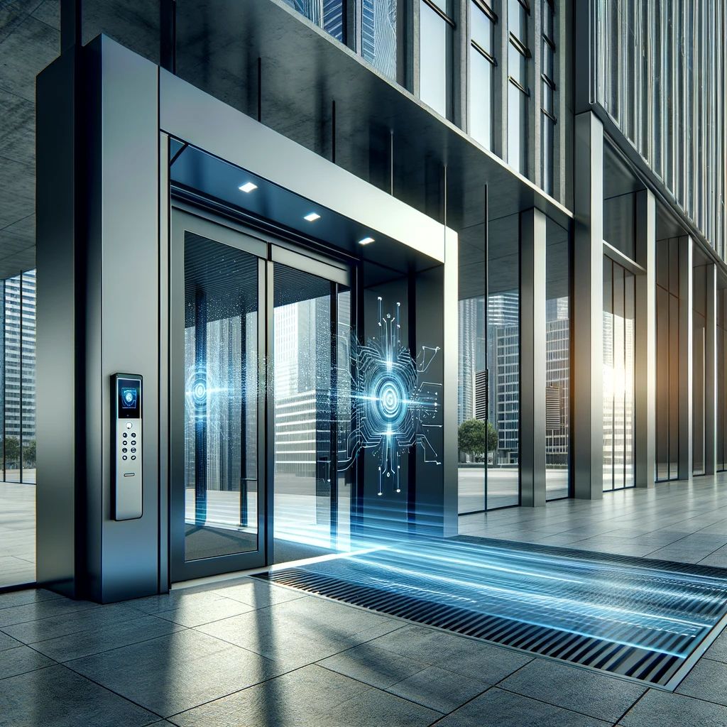 KI-generiertes Bild wie eine Automatiktür in Zukunft aussehen könnte