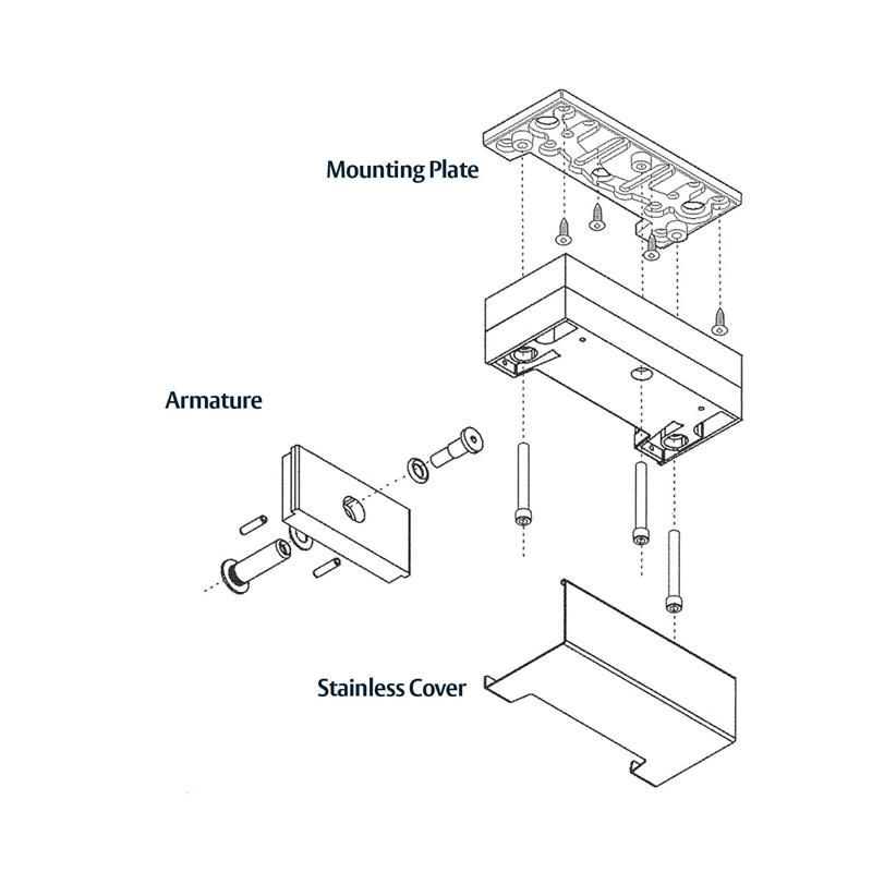 Image: Securitron MM15 MemLock hybrid electromagnetic lock with two-ton holding power
