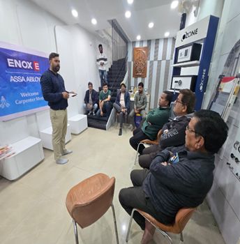 Carpenters participating in ENOX on-ground interaction program in Rajnandgaon