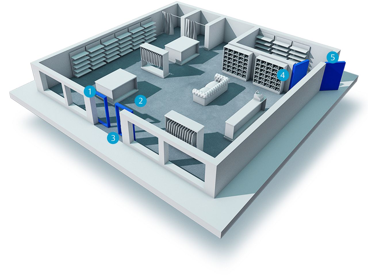 Hotspot map over a fashion store. 