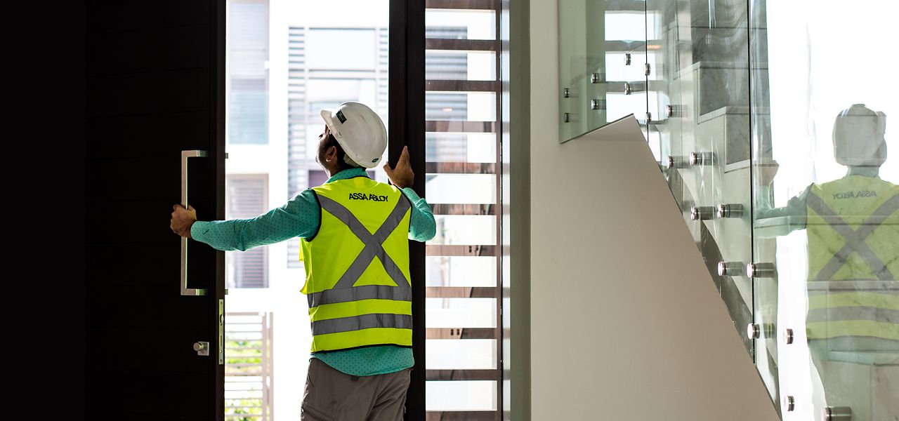 ASSA ABLOY technical support installing a door hardware