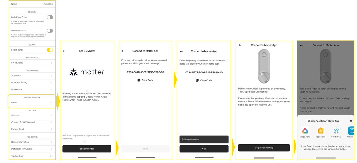 Matter instellen voor Linus L2 digitaal slot