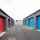 blue insulated roller shutter in a storage facility 