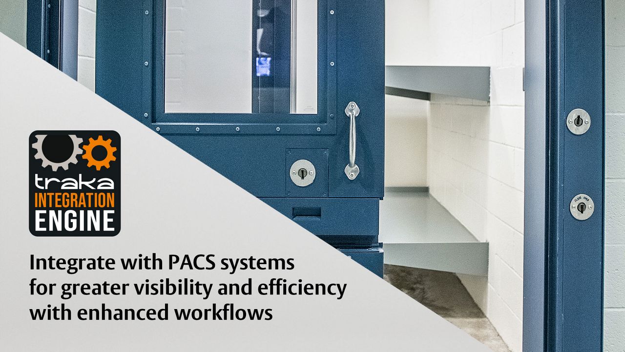 Corrections Integration Graphic with Prison Cell Door