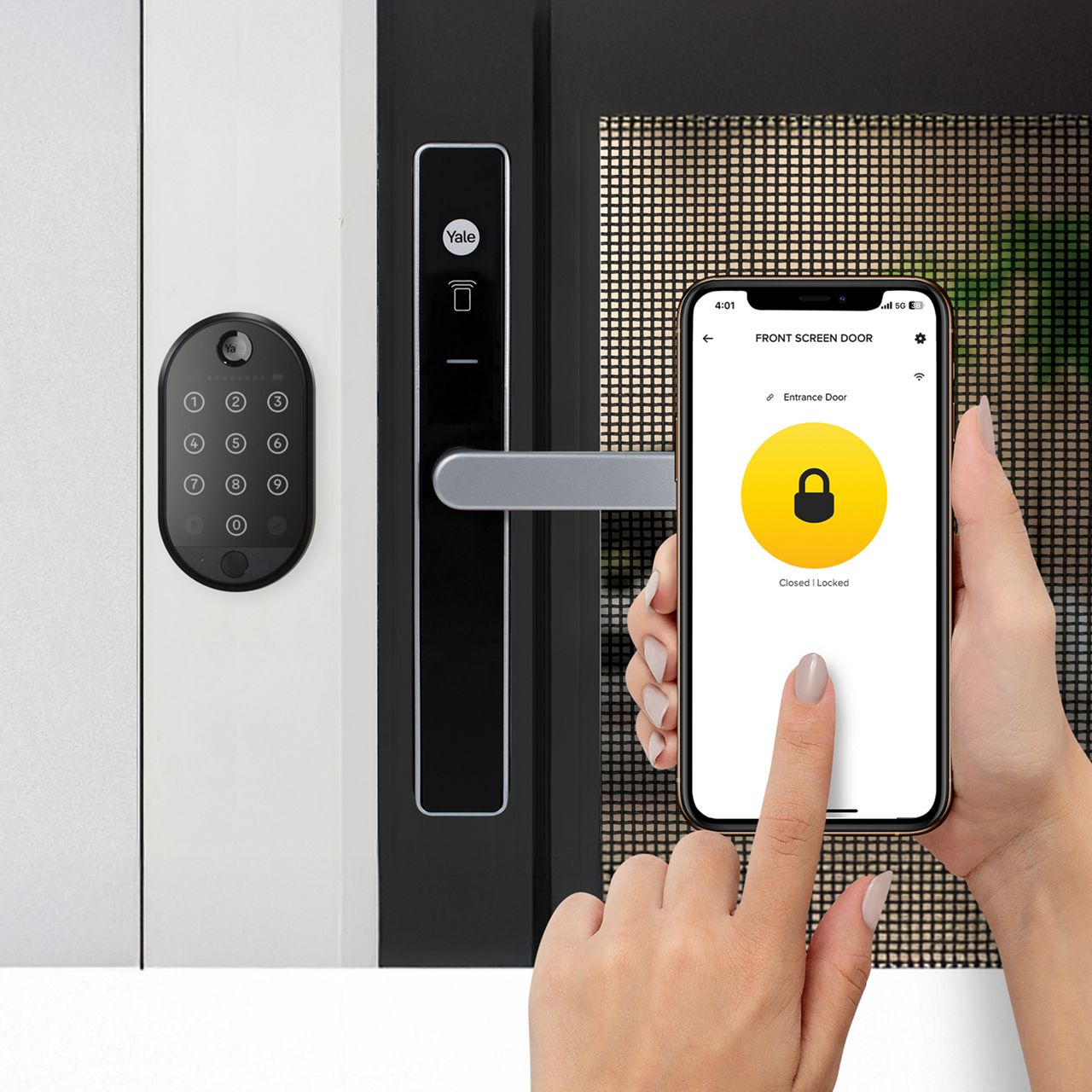 Image: Yale Smart Keypad 2 with Yale Unity Screen Door Lock
