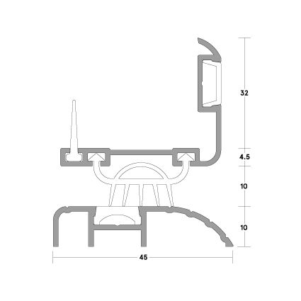 LAS3008 si Door Bottom Seal