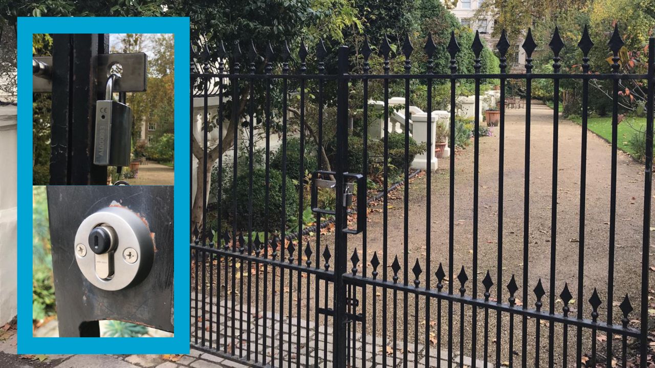 Mise en place de la solution de contrôle d'accès CLIQ dans des jardins privés de Londres