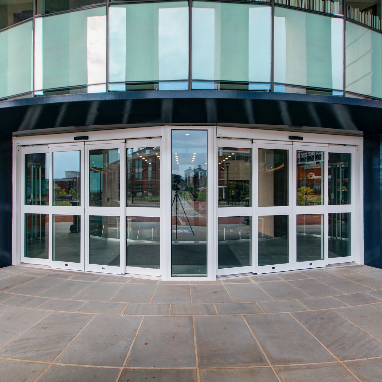 sliding door entrance at libery university