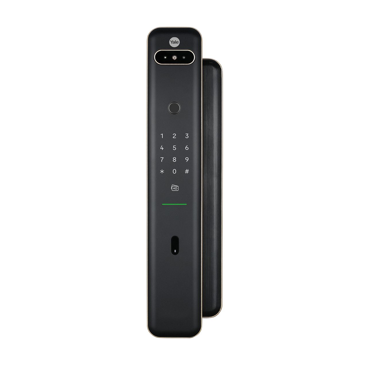 Luna Pro+ smart lock front body champagne gold