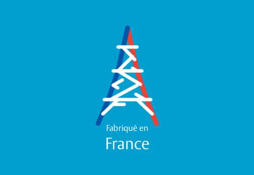 Logo "frabriquer en France" fait par Vachette / ASSA ABLOY pour représenter la fabrication Française que l'on retrouve sur les outils de communication