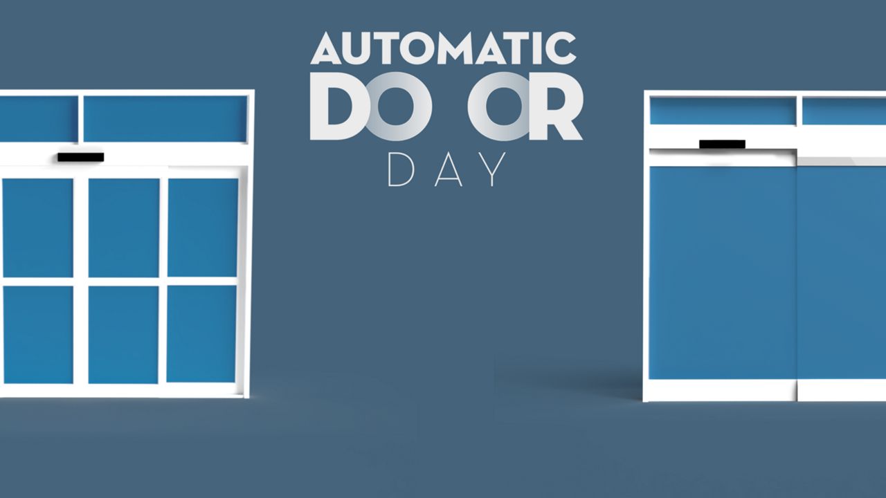 ASSA ABLOY sliders for Automatic Door Day background
