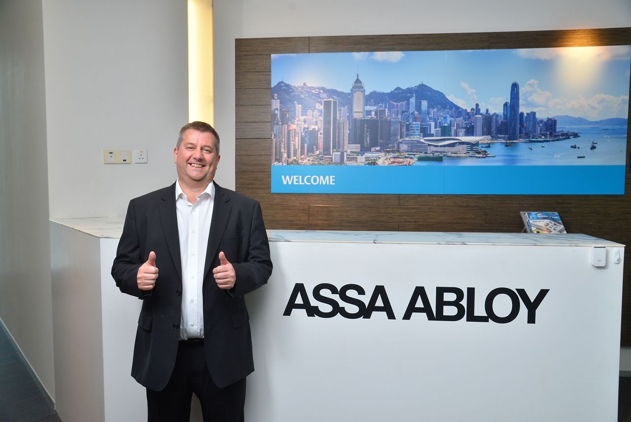 Martin standing at AAHK reception