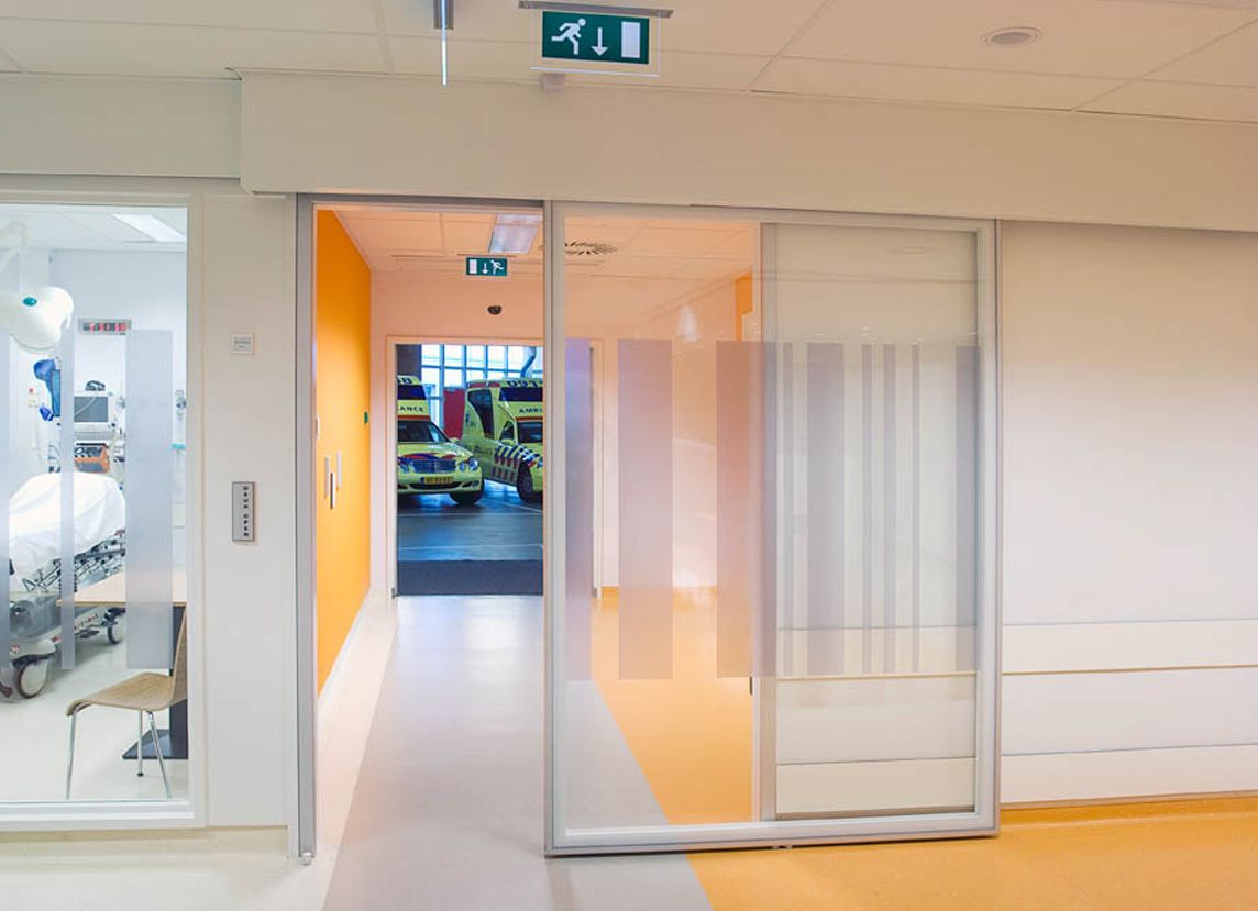 ASSA ABLOY Medicare Glass in einem Krankenhaus