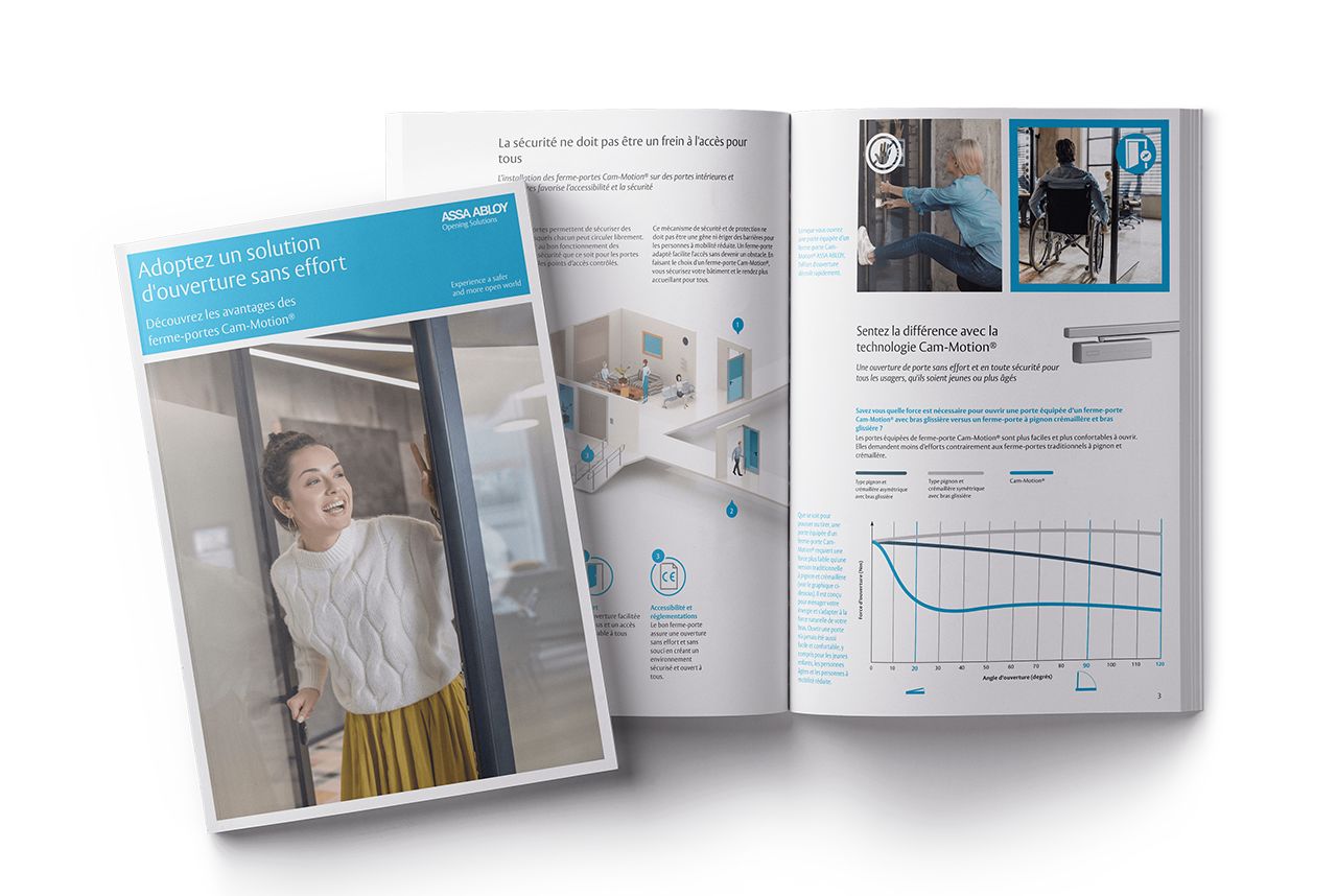 Brochure Vachette / ASSA ABLOY sur la technologie des ferme-portes Cam-motion