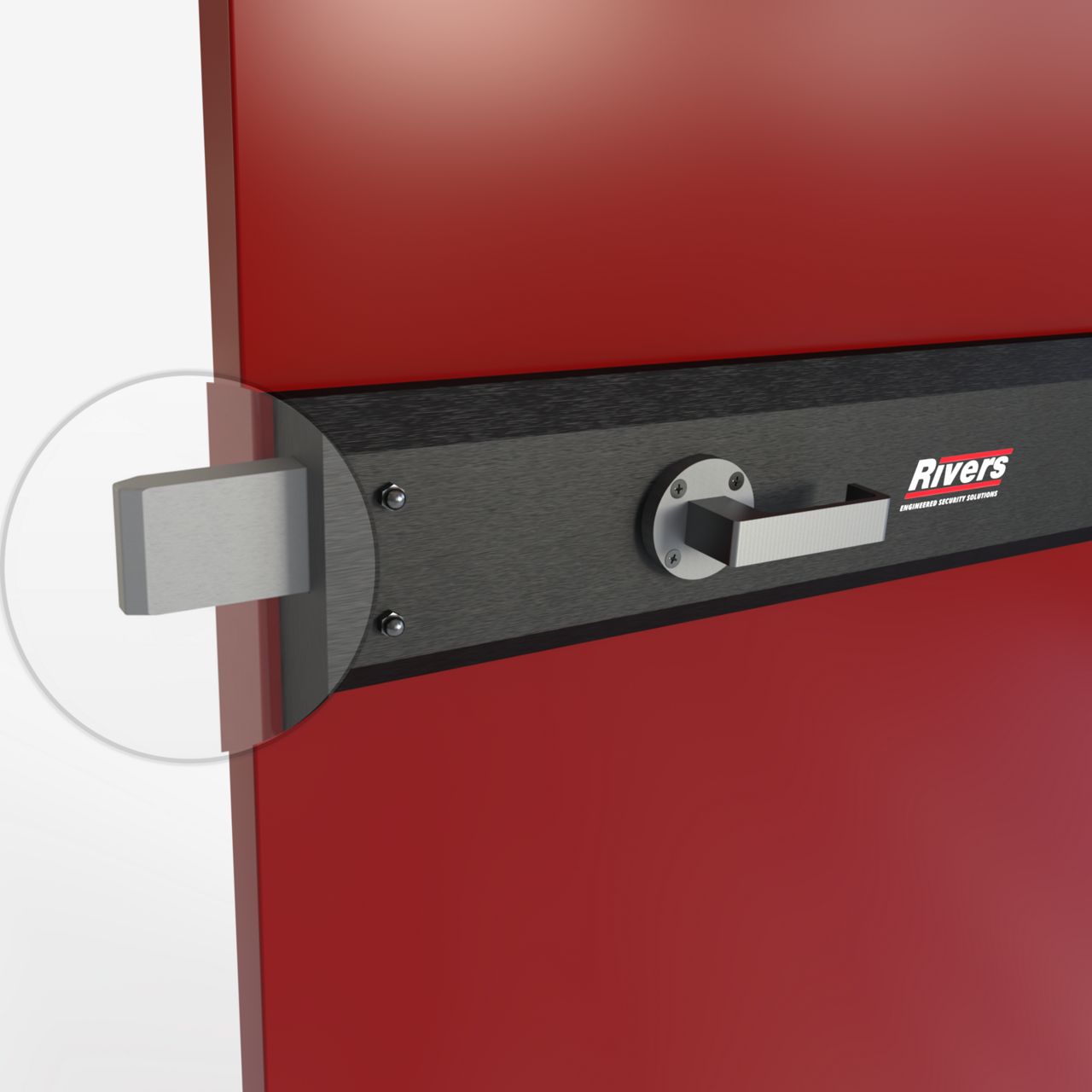 Image: Rivers Security Model D Two Point Self-latching Lock - Latch Detail
